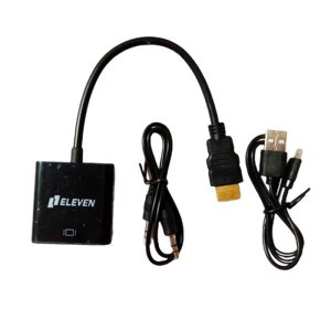 تبدیل HDMI به VGA الون ELEVEN به همراه کابل برق و صدا
