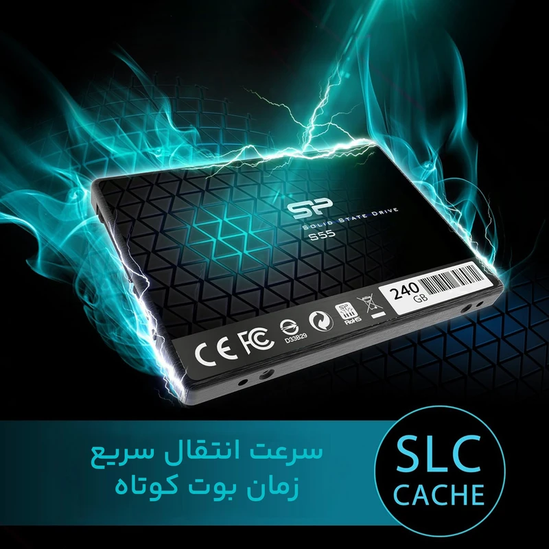 اس اس دی اینترنال SATA3.0 سیلیکون پاور SILICON POWER Slim S55 ظرفیت 240 گیگابایت - Image 2
