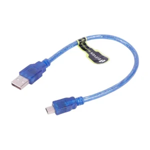کابل تبدیل نری USB به miniUSB الون ELEVEN به طول ۳۰ سانتی متر (شیلد دار)