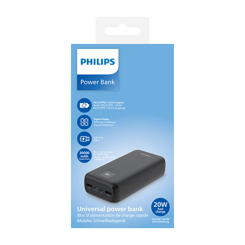 پاور بانک PHILIPS 30000 میلی آمپر (گارانتی واسل) - Image 2