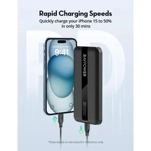 پاوربانک راوپاور RAVPOWER RP-PB1236 ظرفیت ۱۰۰۰۰ میلی آمپر (گارانتی آواژنگ)