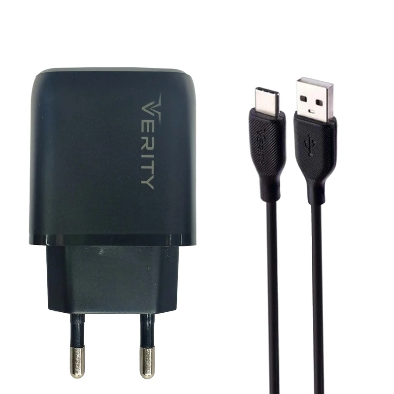 شارژر دیواری 33 وات وریتی VERITY AP-2126 به همراه کابل تبدیل USB-C