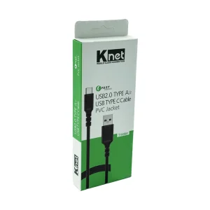 کابل تبدیل TYPE-C به USB کی نت مدل K-NET K-Cuc02010 طول ۱ متر