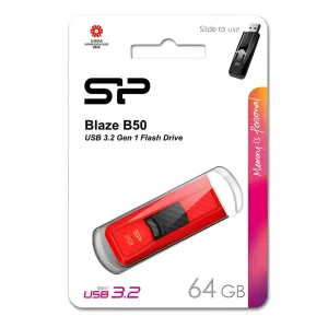 فلش مموری Silicon power مدل BLAZE B50 ظرفیت ۶۴ گیگابایت