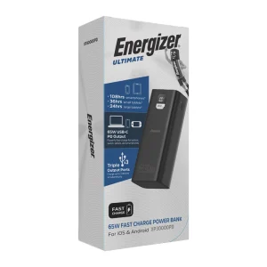 پاوربانک ۶۵ وات انرجایزر ENERGIZER XP30000PD ظرفیت ۳۰۰۰۰ میلی‌آمپر(گارانتی داده پرداز متین)