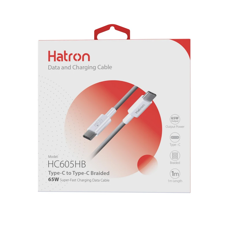 کابل تبدیل USB-C هترون مدل HC605HB طول 1 متر - Image 2