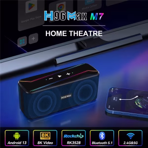 اندروید باکس H96 MAX M7 2GB 16GB (TV BOX-SPEAKER) (اسپیکردار)