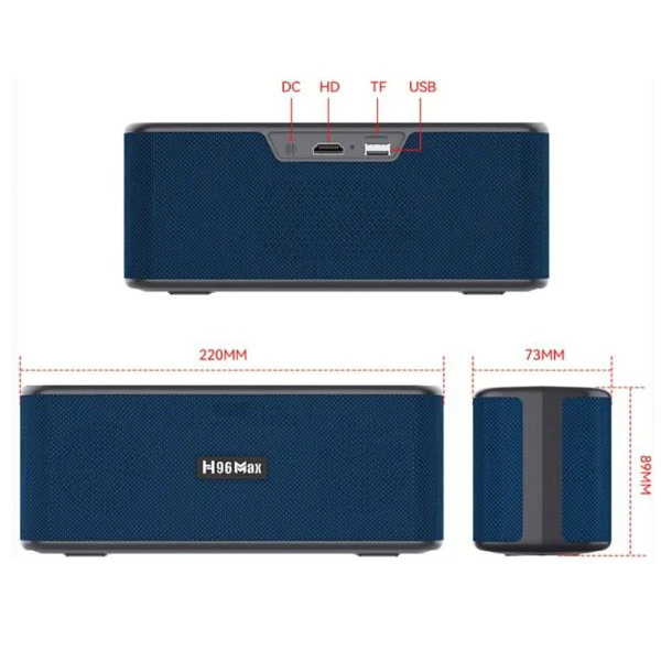 اندروید باکس H96 MAX M7 2GB 16GB (TV BOX-SPEAKER) (اسپیکردار) - Image 7