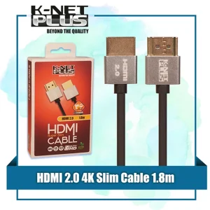 کابل HDMI 4K اسلیم کی نت پلاس K-NET PLUS KP-CH20S18 طول ۱.۸ متر
