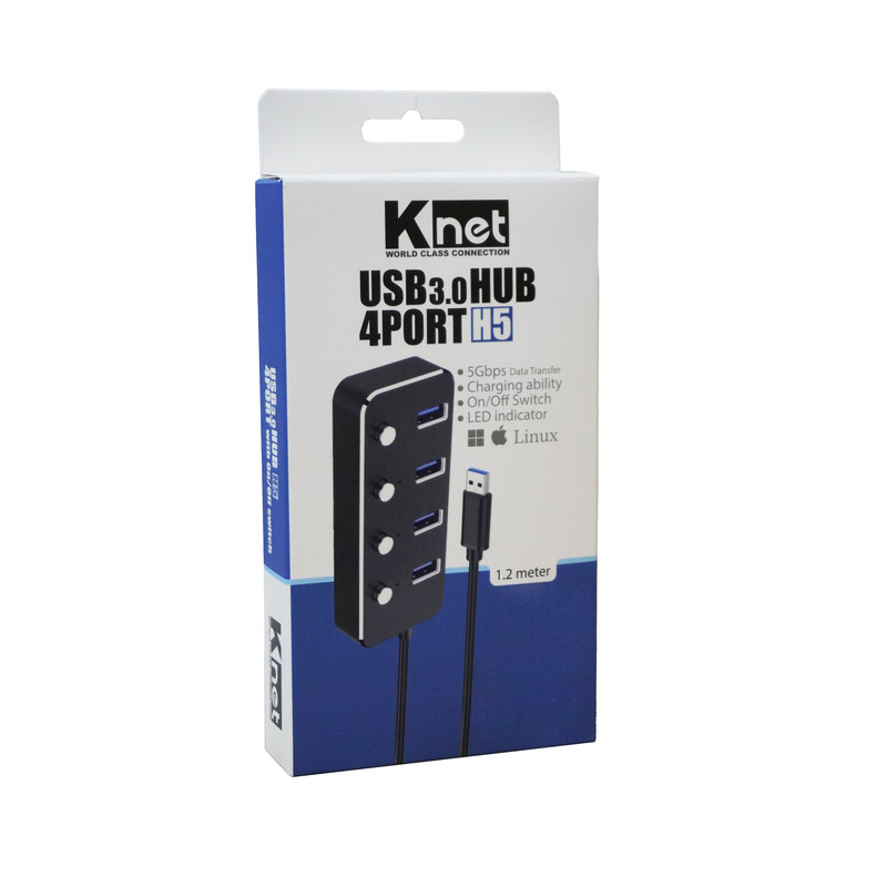 هاب 4 پورت USB3.0 کی نت K-NET H5 - Image 2