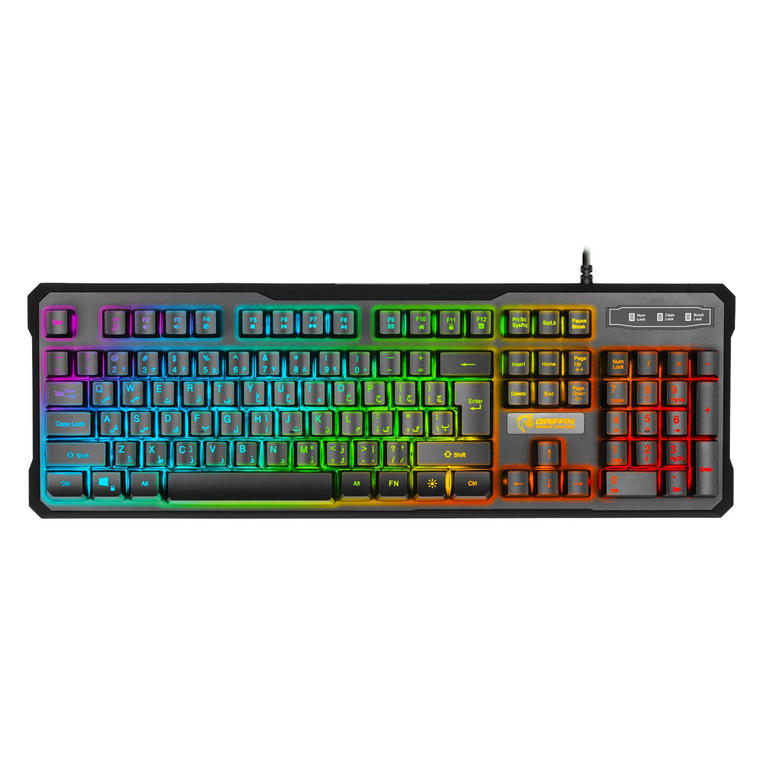 کیبورد گیمینگ گرین GREEN Gk601-RGB