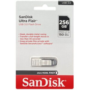 فلش مموری سن دیسک SANDISK Ultra Flair CZ73 ظرفیت ۲۵۶  (گارانتی ایران رهجو)