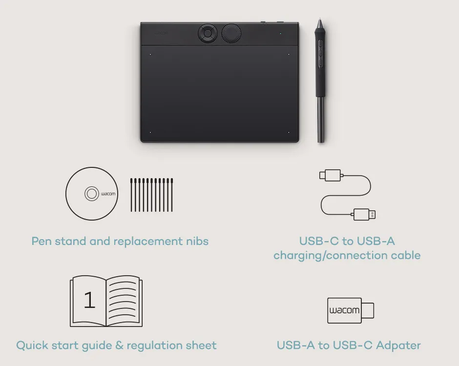 قلم نوری وکام WACOM Intuos pro PTK-470 (گارانتی اصلی) - Image 2